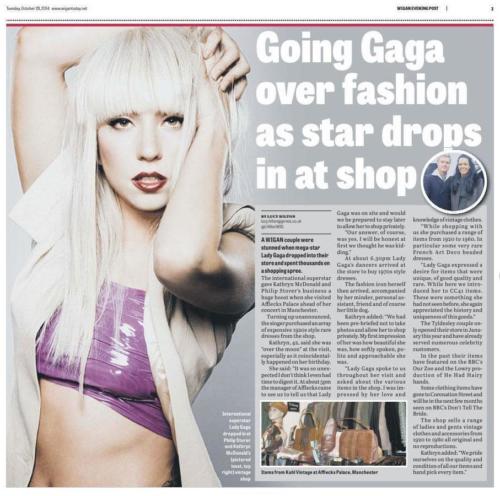 Wigan Evening Post - Lady Gaga visits Kuhl Vintage